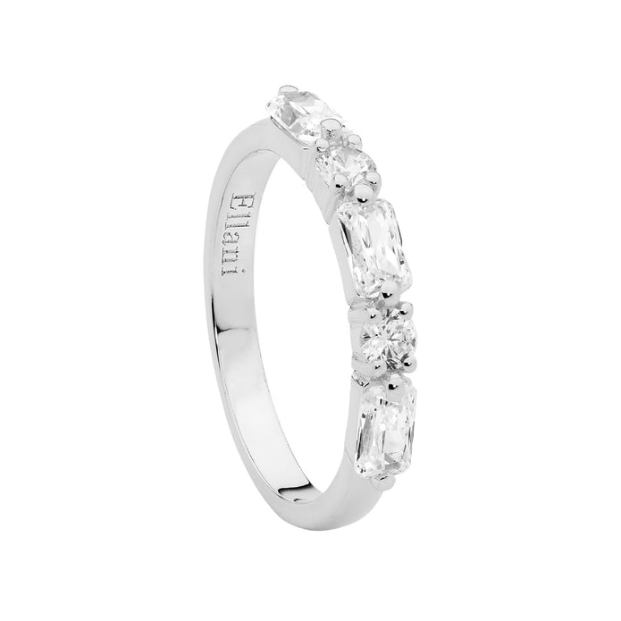 Ellani Sterling Silver Cz Ring
