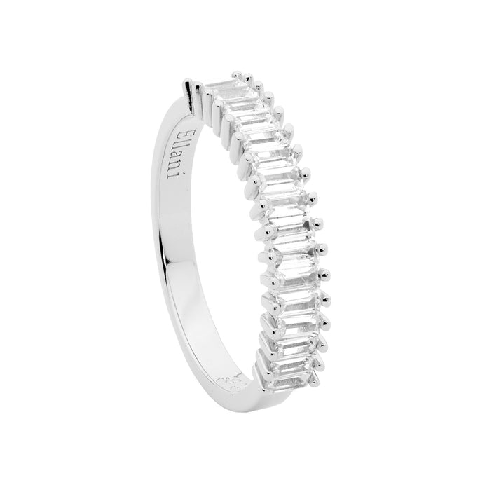 Ellani Sterling Silver Cz Ring 4