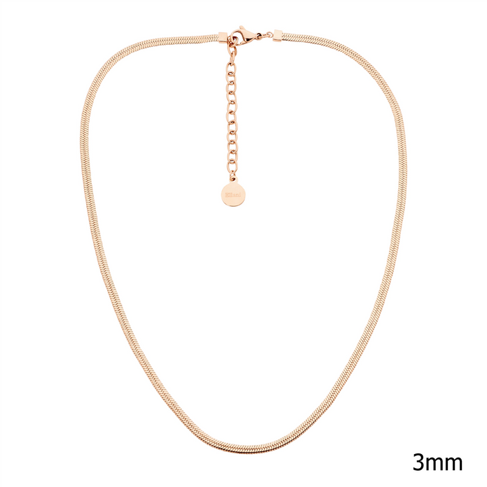 Ellani Stainless Steel 3mm Rgp Herringbone Chain