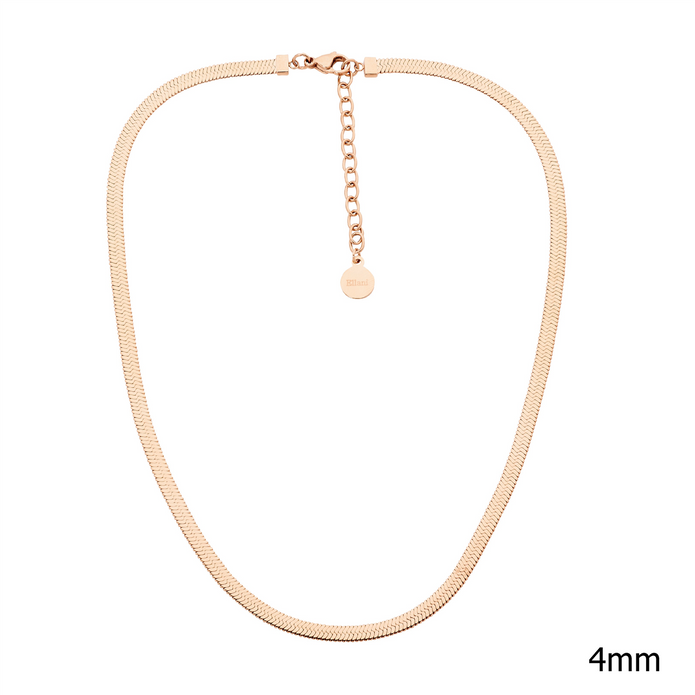 Ellani Stainless Steel 4mm Gp Herringbone Chain