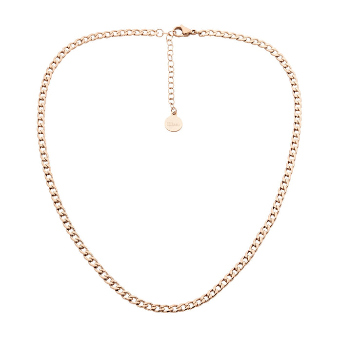 Ellani Stainless Steel Rgp Curb Chain Necklace