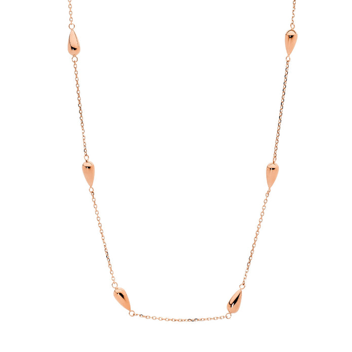 Ellani Stainless Steel Rgp Tear Drop Necklace