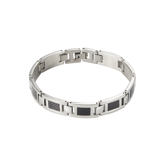 Stainless Steel Carbon Fibre Bracelet