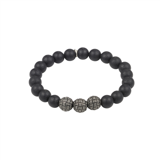 Black Agate Ball Bracelet