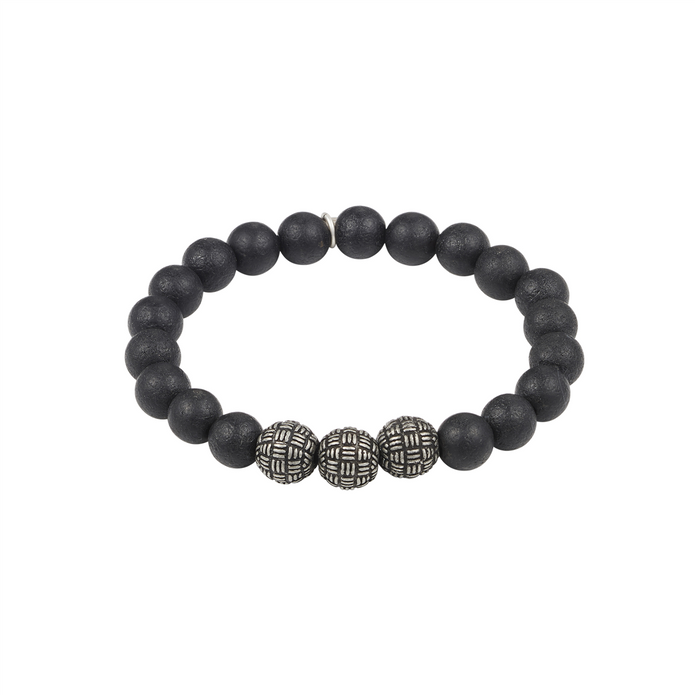 Black Agate Ball Bracelet