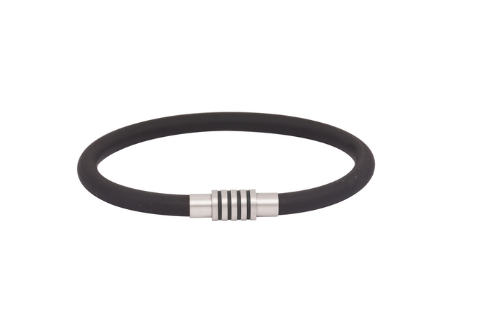 Black Neoprene Rubber Bracelet