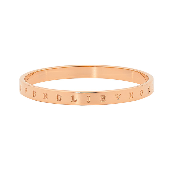 Ellani Stainless Steel 7mm Rgp Believe Bangle