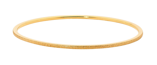 Ellani Stainless Steel 2mm Gp Sandblast Bangle