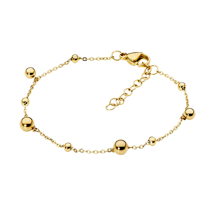 Ellani Stainless Steel Gp Ball Bracelet