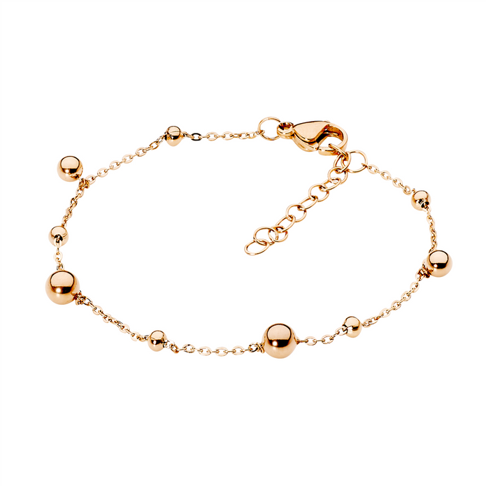 Ellani Stainless Steel Rgp Ball Bracelet