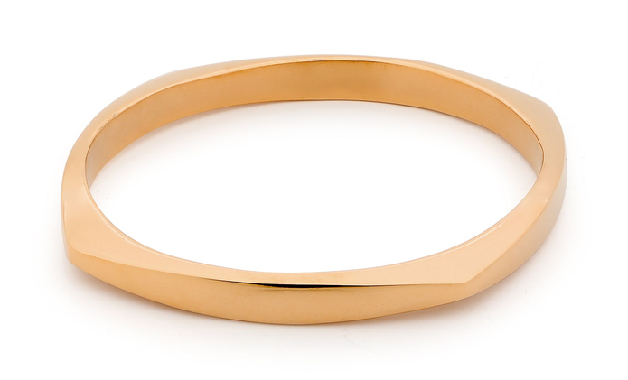 Ellani Stainless Steel Rgp Square Edge Bangle