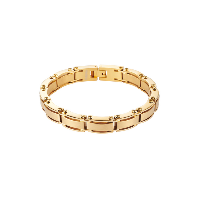 14k Ygp Stainless Steel Bracelet 2