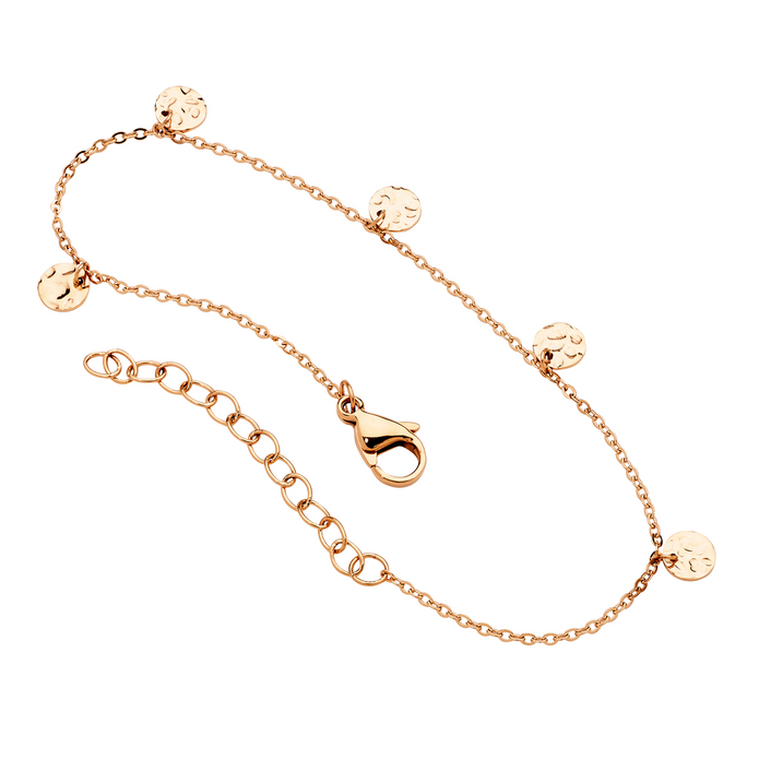 Ellani Stainless Steel 5 Disk Rgp Bracelet