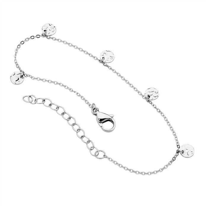 Ellani Stainless Steel 5 Disk Bracelet