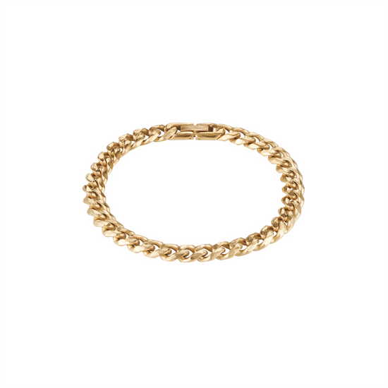 14k Ygp Stainless Steel Bracelet