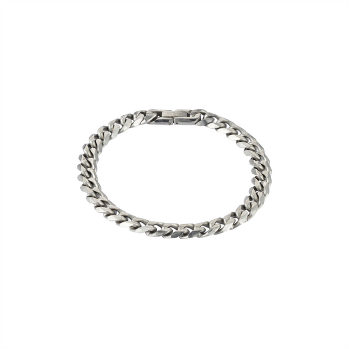 Stainless Steel Curb-link Chain Bracelet 21cm