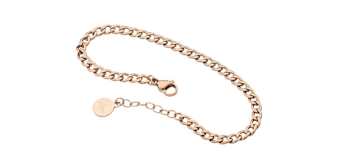 Ellani Stainless Steel Rgp Curb Chain Bracelet