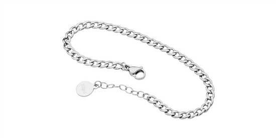 Ellani Stainless Steel Curb Chain Bracelet