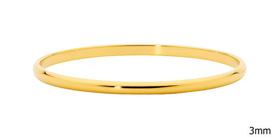Ellani Stainless Steel Gp 3mm Bangle