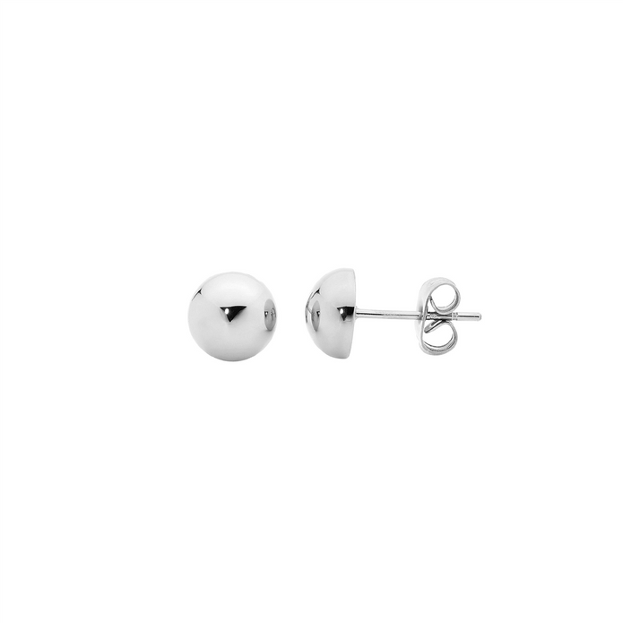 Ellani Stainless Steel 5mm Domed Stud Earrings