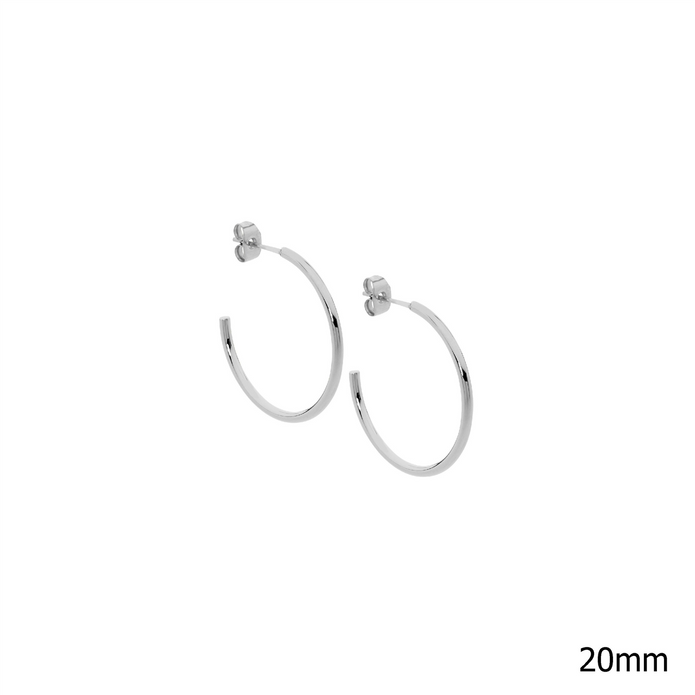 Ellani Se211s-2 Ellani Stainless Steel 20mm Hoop Earrings.