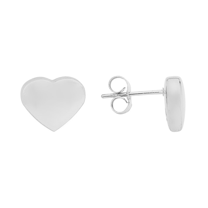 Ellani Stainless Steel Heart Studs - Rrp $35