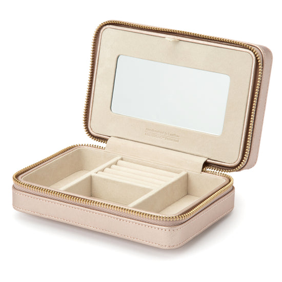 Wolf Palermo Zip Rose Leather Case
