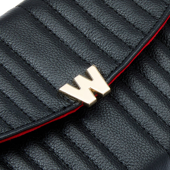Wolf Mimi Crossbody Bag With Wristlet Black Leather