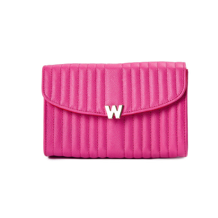 Wolf Mimi Crossbody Bag With Wristlet Pink Leather
