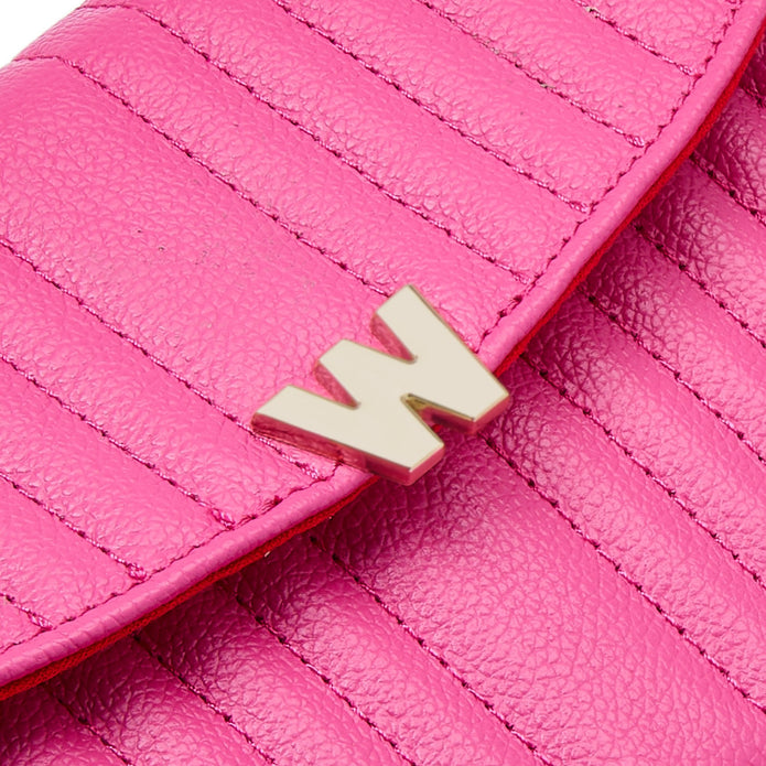 Wolf Mimi Crossbody Bag With Wristlet Pink Leather