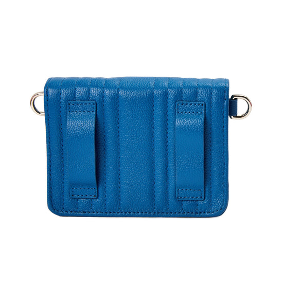 Wolf Mimi Mini Bag With Wristlet Marine Blue Leather