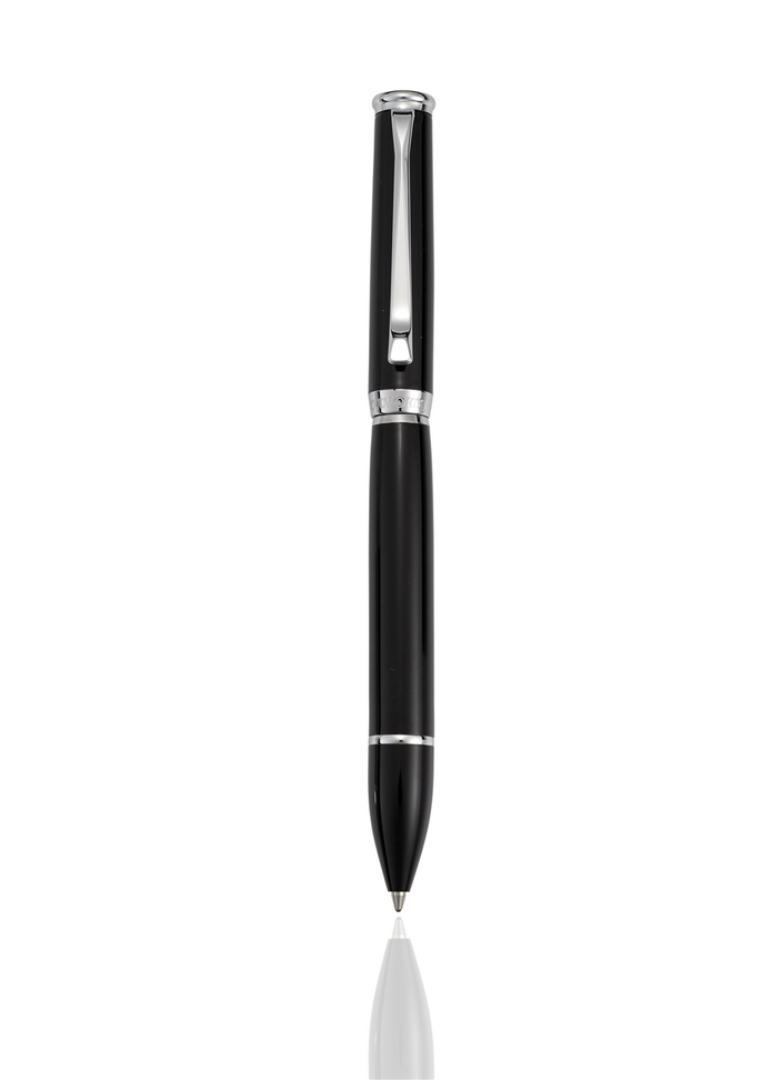 Black Laquer And Silver Ballpoint Pen
