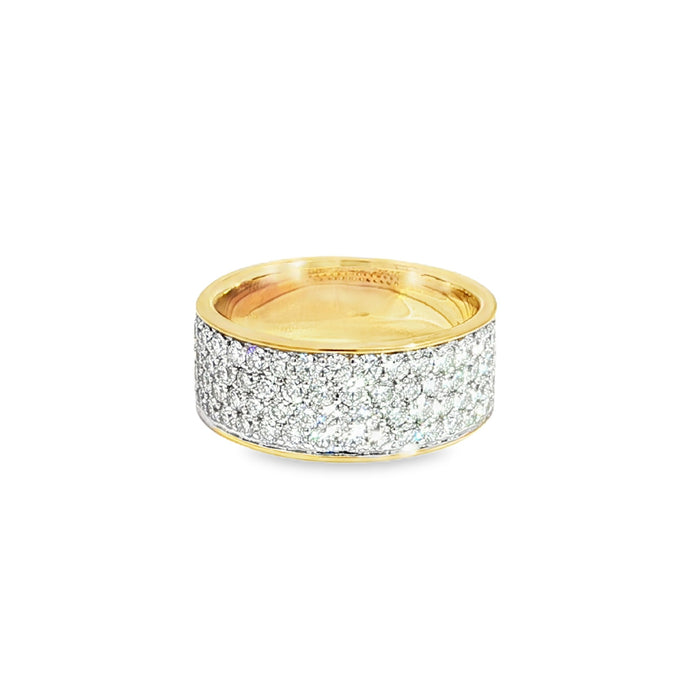 18ct Yellow And White Gold Diamond Ring