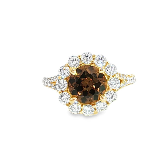 18ct Yellow Gold Sapphire And Diamond Ring