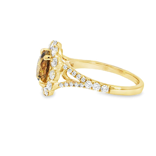 18ct Yellow Gold Sapphire And Diamond Ring