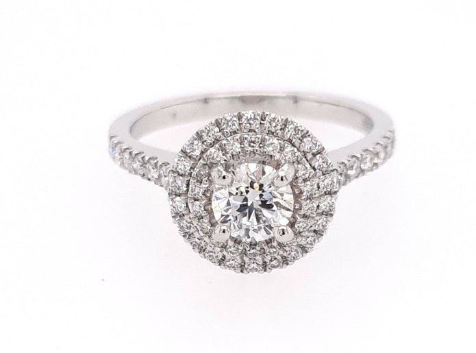 Platinum Halo Diamond Ring