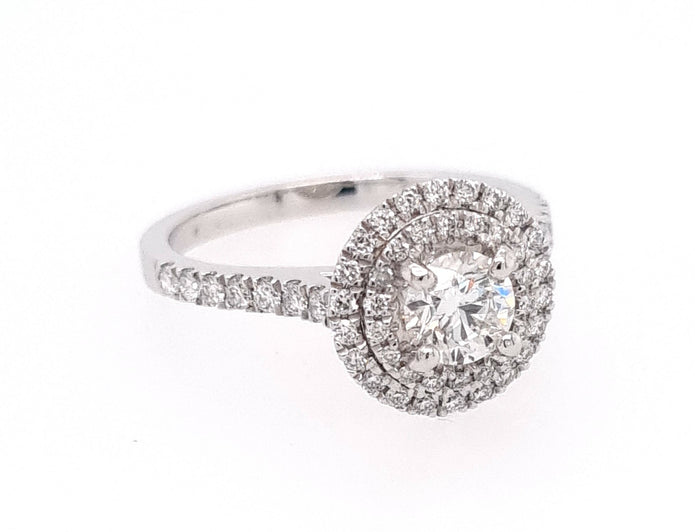 Platinum Halo Diamond Ring