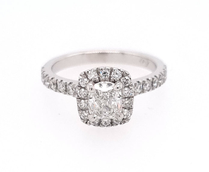 Platinum Halo Diamond Ring