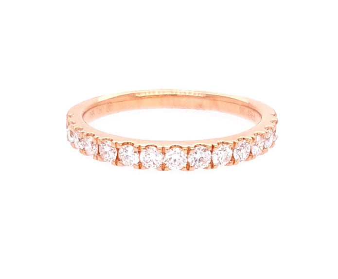 18ct Rose Gold Diamond Band