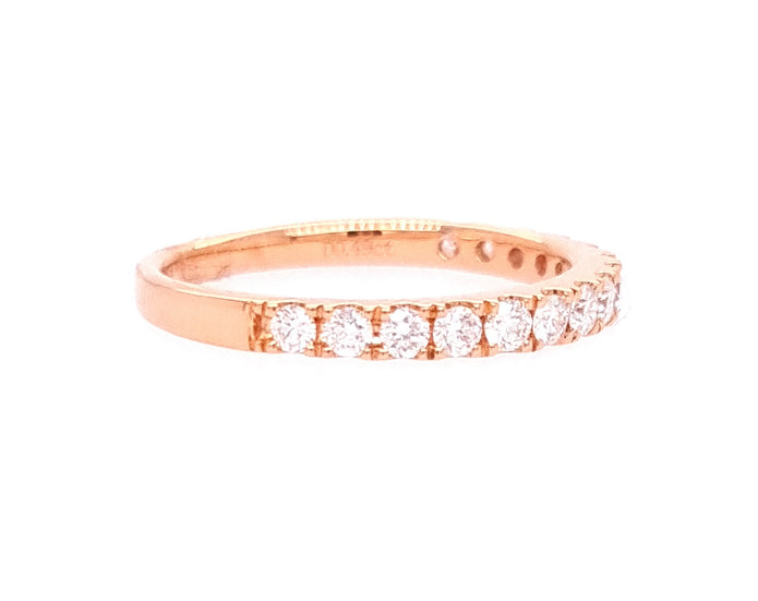 18ct Rose Gold Diamond Band