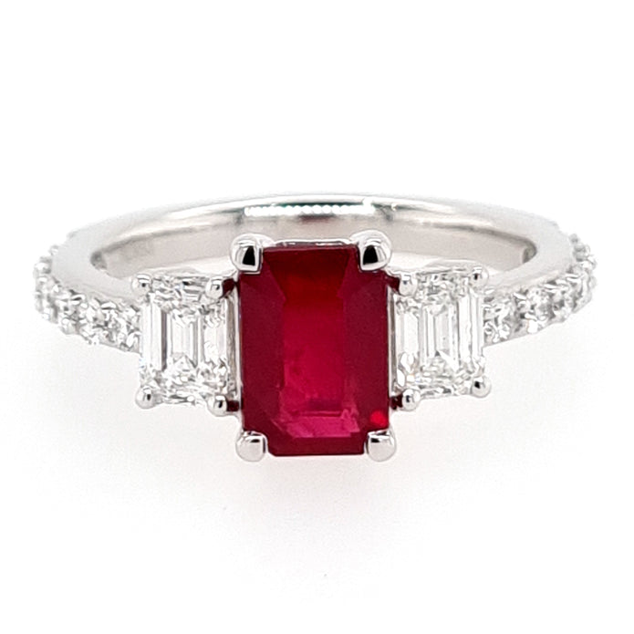 Platinum Trilogy Greenland Ruby and Diamond Ring