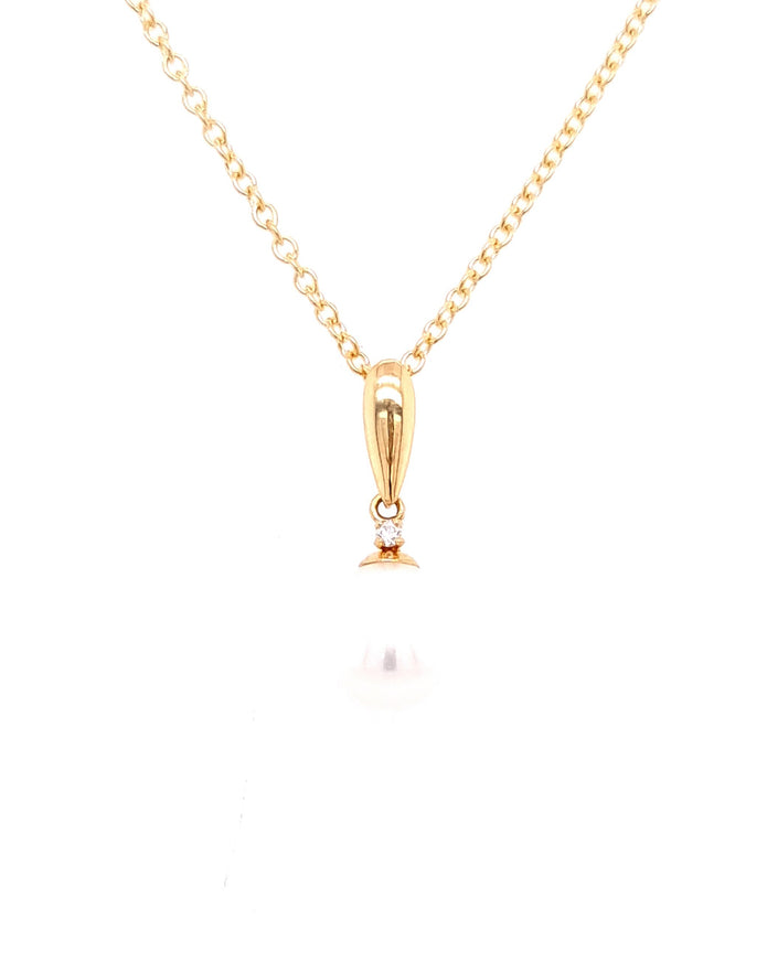 18ct Yellow Gold Freshwater Pearl Drop Pendant
