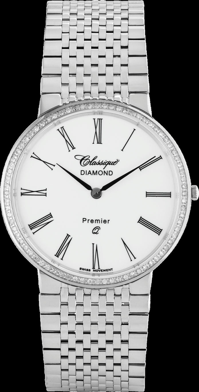 Stainless Steel 38mm Diamond Watch