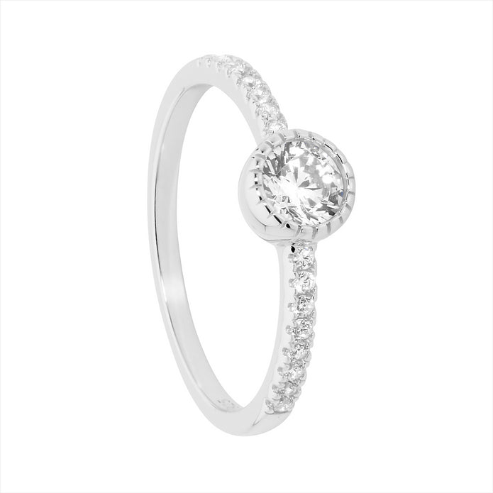 Sterling Silver White CZ Ring