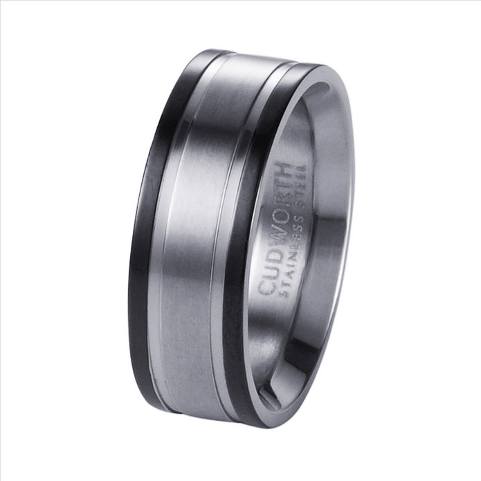 Stainless Steel Black Ring