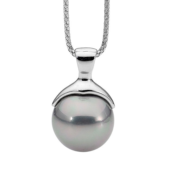 Sterling Silver Grey Shell Pearl Pendant