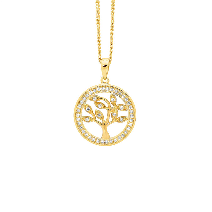 Sterling Silver CZ GP 'Tree of Life' Pendant