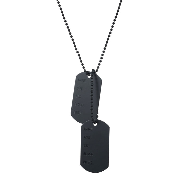 Stainless Steel Black Double Dog Tag