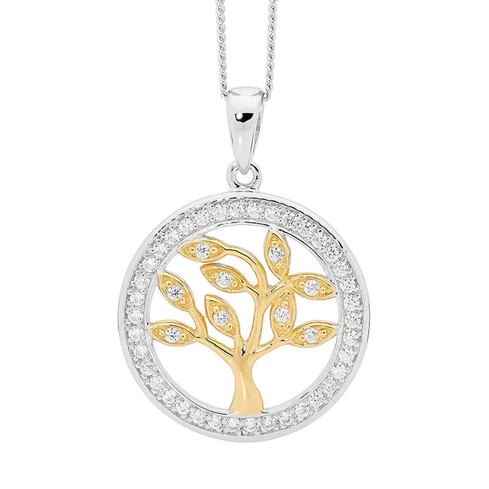 Sterling Silver CZ 'Tree of Life' Pendant