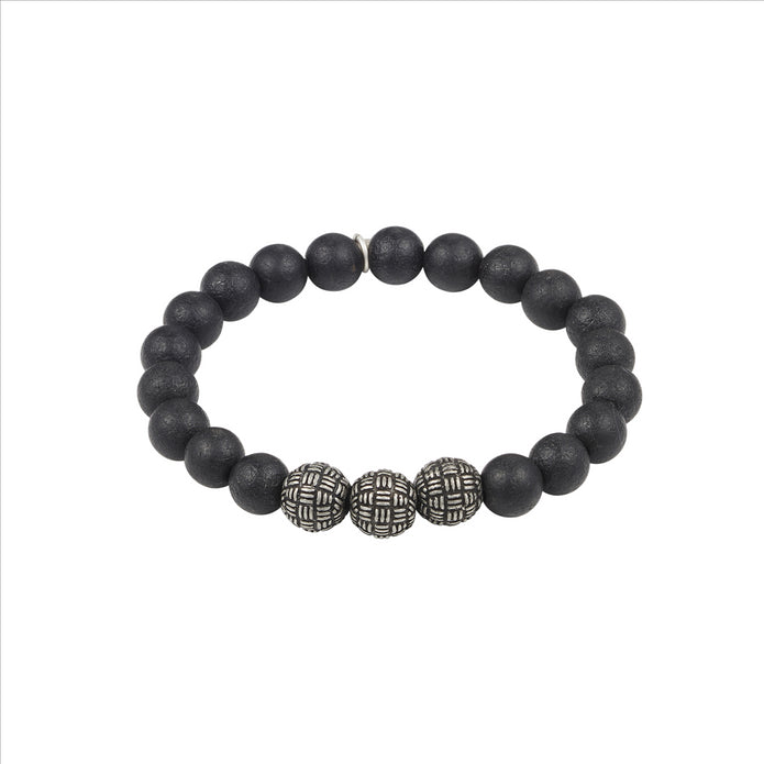 Black Agate Ball Bracelet